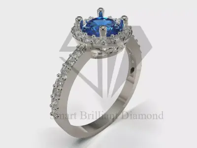 Wedding printable jewelry cad ring model jr00339 3D print model