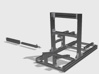 Racing Sim Rig-installation diagrams-DIY 3D model