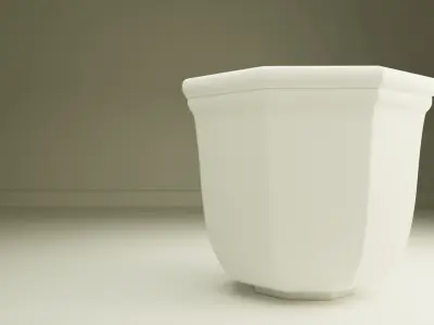 Decorative Porcelain Vase Low-poly 3D model