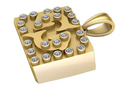 Arabic Calligraphy Pendant 3D print model