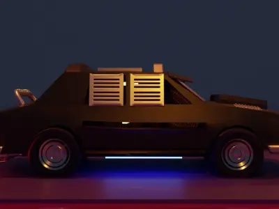 3d Low Poly Survival Car Low-poly 3D model