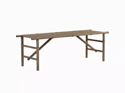 Bamboo Bench 03 3D model