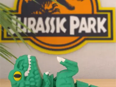 Tiny Rex - Articulated Version and Keychain 3D print model