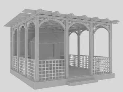 garden camellia 05 Low-poly 3D model