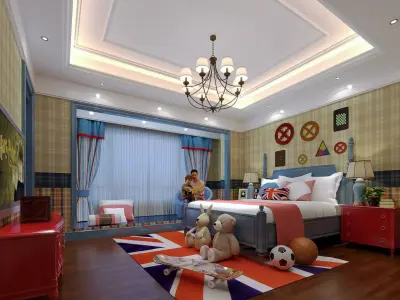 American style children room 3D model