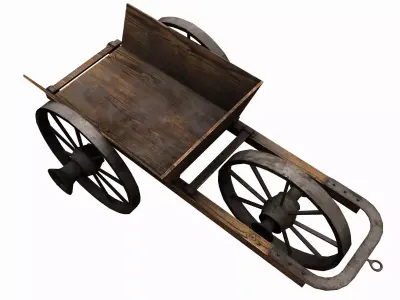 Medieval Cart  Low-poly 3D model
