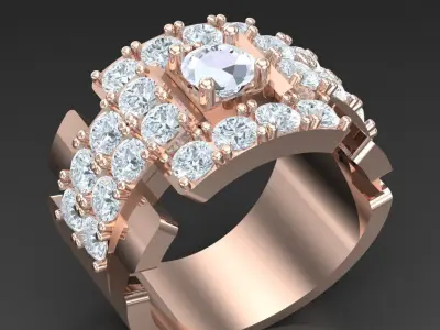 Luxury Men Rings Designs 4MR062 3D print model