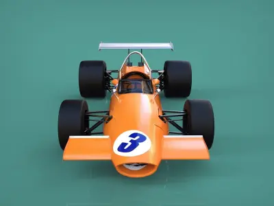 F1 - Mclaren 1969  Low-poly 3D model