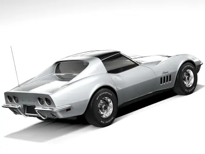 Chevrolet Corvette C3 1969 LowPoly 3D model