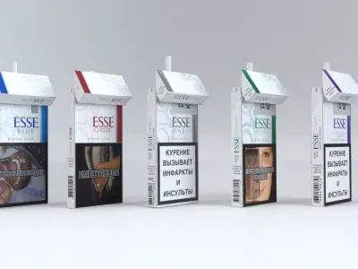 Cigarettes Pack Esse Series Low-poly 3D model