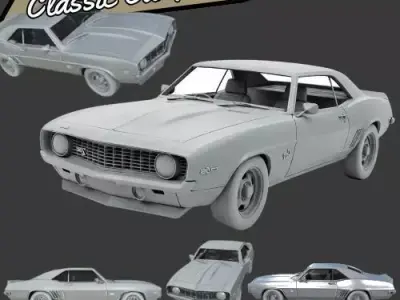 1969 Chevrolet Camaro Z28  Elegant American Muscle Icon 3D print model