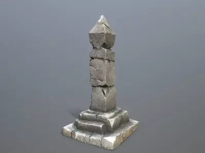 pillar Low-poly 3D model shop