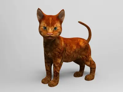 Cute Cat Rigged Low-poly 3D model buy