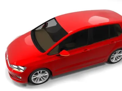 GOLF SPORTSVAN LOWPOLY Low-poly 3D model