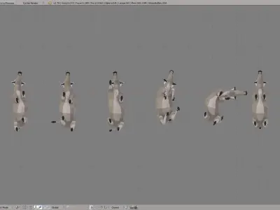 Buffalo bull in low polygons Low-poly 3D model