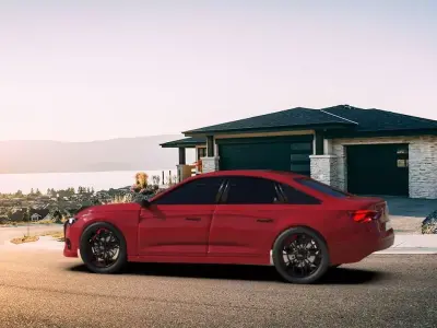 Audi A8 2018 car model Low-poly 3D model
