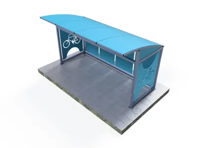 BIKE PARK CABIN Low-poly 3D model