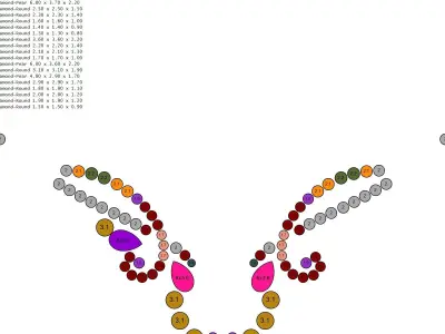 Luxury Wedding Diamond Necklace And Earrings 3d Printable Model 3D print model