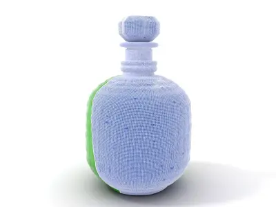 Emerald Crystal Perfume Bottle model pack Low-poly 3D model