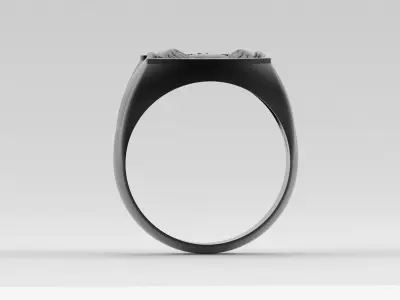 Men Claddagh Ring Hands Heart Loyalty 3D print model