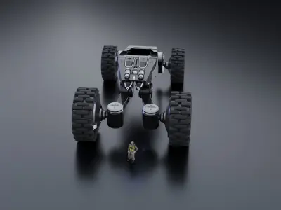 Sci Fi Rover High Poly  3D model