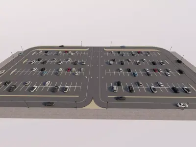 Parking-Parking Lot  3D model