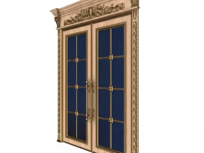 Carved Door Classic 01101 Wood Low-poly 3D model