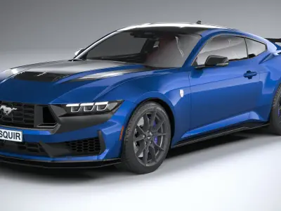 Mustang Dark Horse 2024 LowPoly 3D model