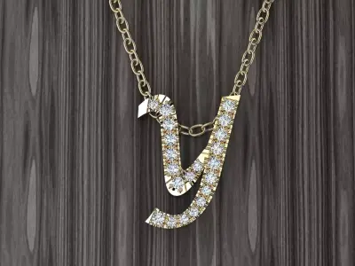 Jewelry Alphabet Pendant X 3D print model