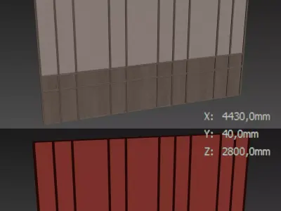 Decorative V68 Wall Panels 3D model