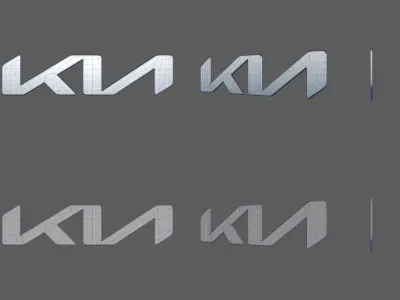 KIA - Car Logo Emblem Modern Free low-poly 3D model