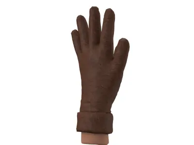 leather gloves  3D model