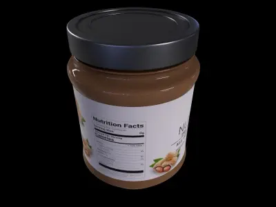 Food for sport-Nut Butter-GAME READY PBR Low-poly 3D model