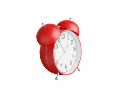 3D Alarm Clock 1 With Rig 3D model