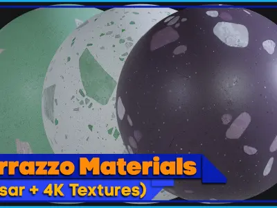 Terrazzo Materials  SBSAR - 4K Textures Texture