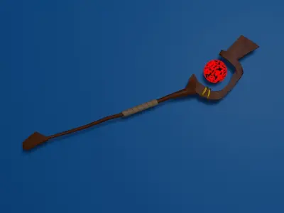 The Staff of Megumin Free low-poly 3D model