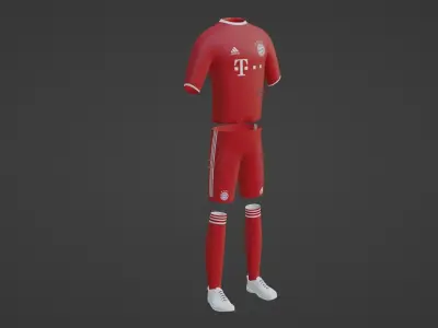 Bayern Sportwear Low-poly 3D model