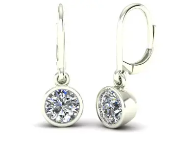 Women Diamond Earrings 3D print model 59