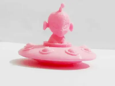 A cute UFO Alien to decorate and play 3D print model