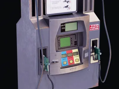 Gas Pump Low-poly 3D model