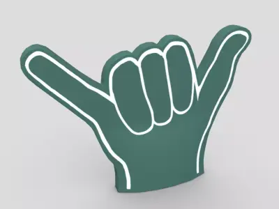 Foam Finger 4 Low-poly 3D model