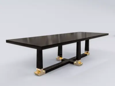 Quattre Dining Table Low-poly 3D model