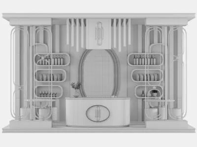 Luxury Cafe 21 3D model