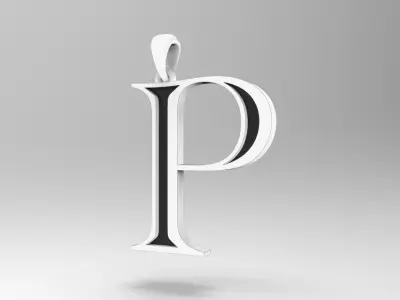 Alphabet Latin P 3D print model