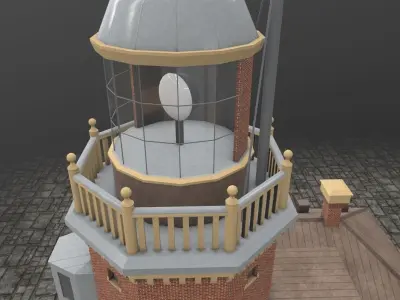 Light House Helsingborg Low-poly 3D model