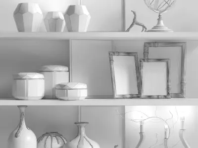 Large luxury decor set 3D model