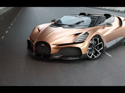 Urban Roadway Low-poly 3D model