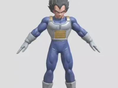 Vegeta jump force 3D model Low-poly 3D model