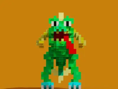 Crogy the Dino Low-poly 3D model