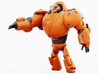 COMBAT DROID M-3000 Rigged for Unreal Engine - Unity - MIXAMO 3D model